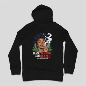 Black, Beautiful & Blazed Hoodie – Premium Heavyweight Black Gildan Hoodie